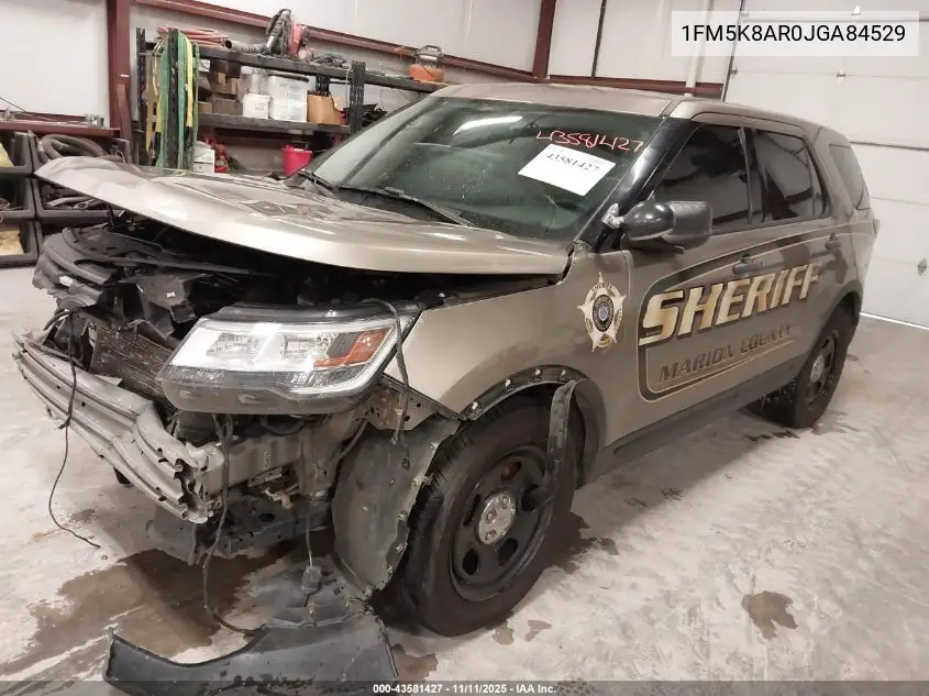 1FM5K8AR0JGA84529 2018 Ford Police Interceptor Utility
