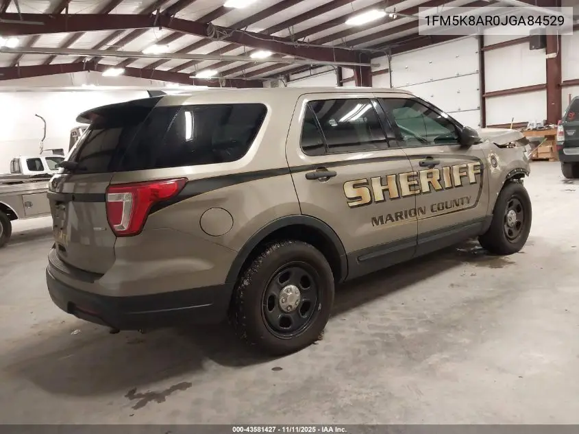1FM5K8AR0JGA84529 2018 Ford Police Interceptor Utility