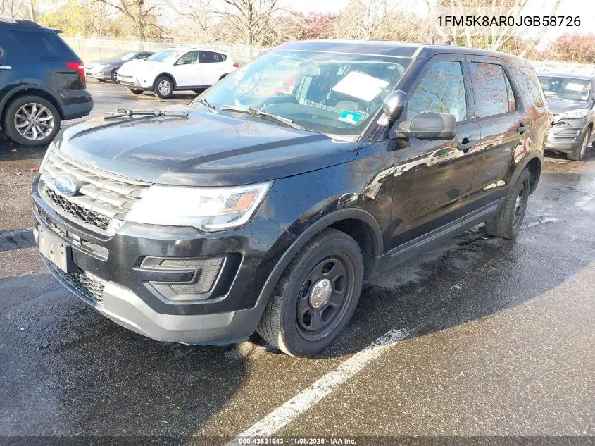 1FM5K8AR0JGB58726 2018 Ford Police Interceptor Utility