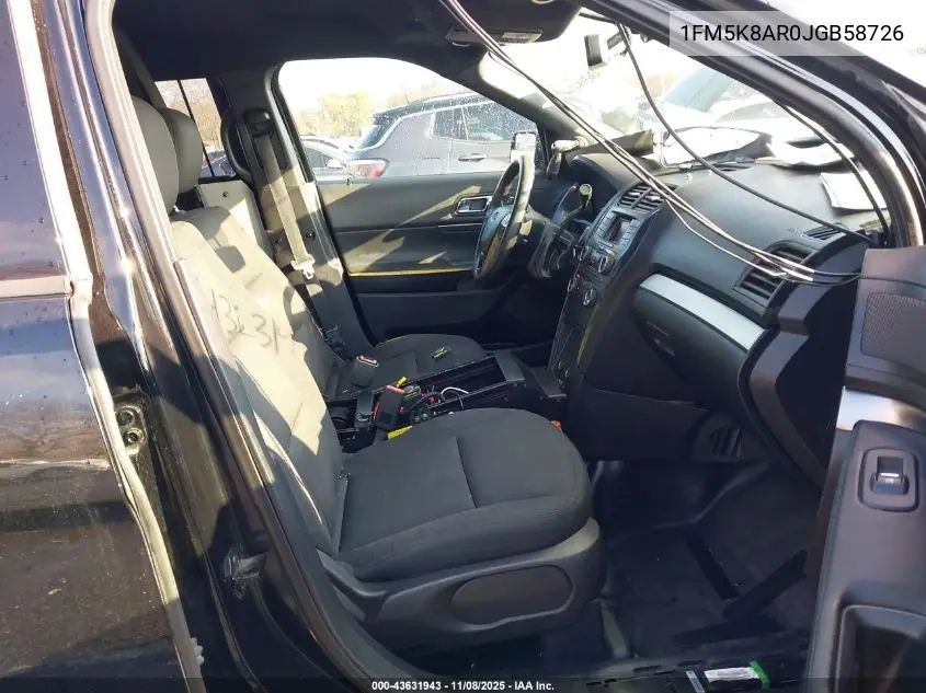1FM5K8AR0JGB58726 2018 Ford Police Interceptor Utility