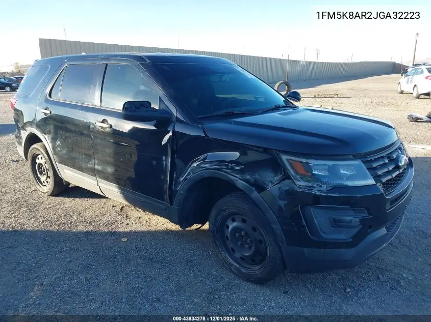 1FM5K8AR2JGA32223 2018 Ford Police Interceptor Utility
