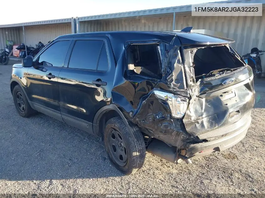 1FM5K8AR2JGA32223 2018 Ford Police Interceptor Utility