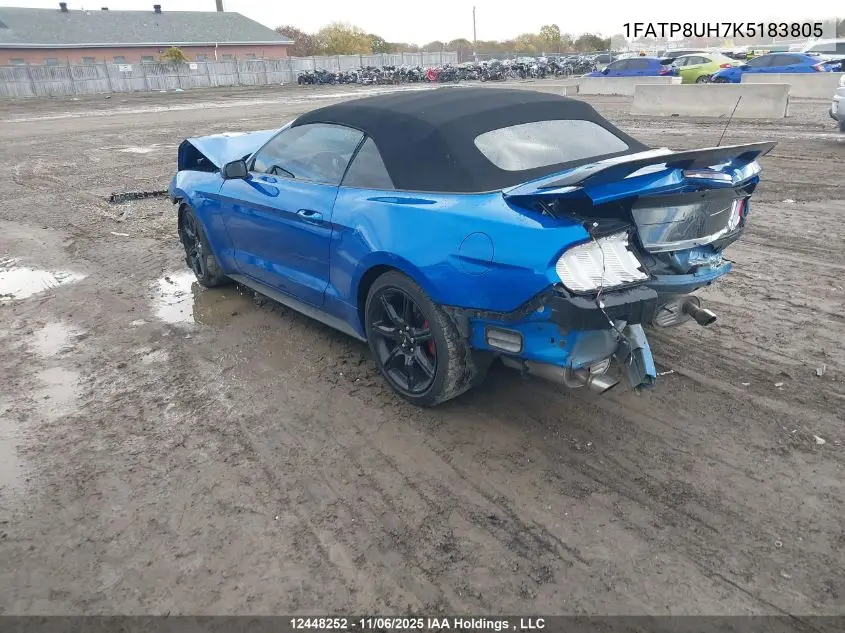 1FATP8UH7K5183805 2019 Ford Mustang Convertible