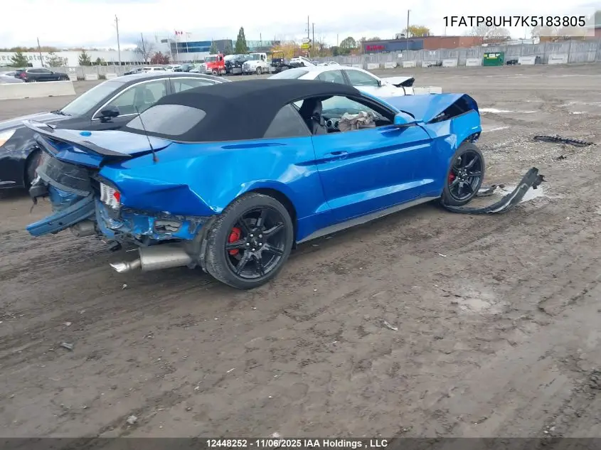 1FATP8UH7K5183805 2019 Ford Mustang Convertible