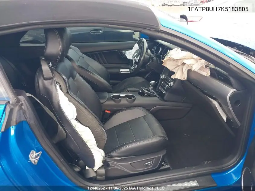 1FATP8UH7K5183805 2019 Ford Mustang Convertible