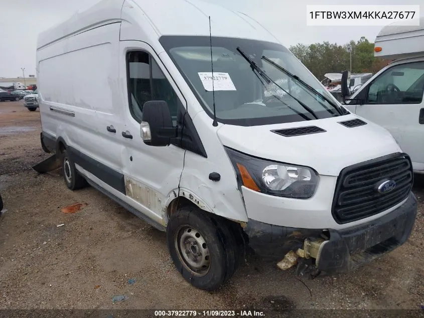 2019 Ford Transit-350 VIN: 1FTBW3XM4KKA27677 Lot: 37922779