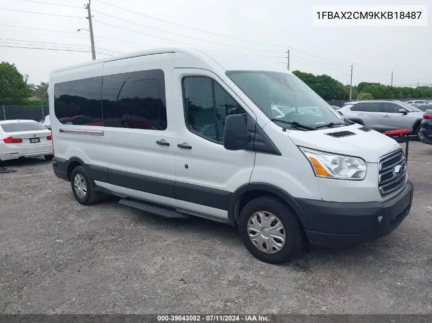 1FBAX2CM9KKB18487 2019 Ford Transit-350 Xlt