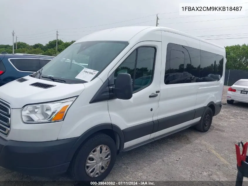 1FBAX2CM9KKB18487 2019 Ford Transit-350 Xlt