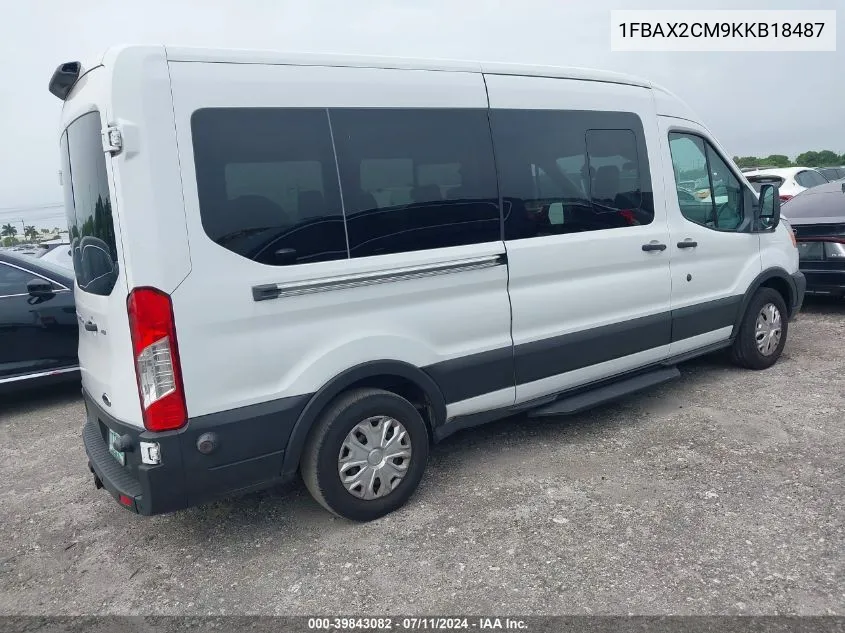 1FBAX2CM9KKB18487 2019 Ford Transit-350 Xlt