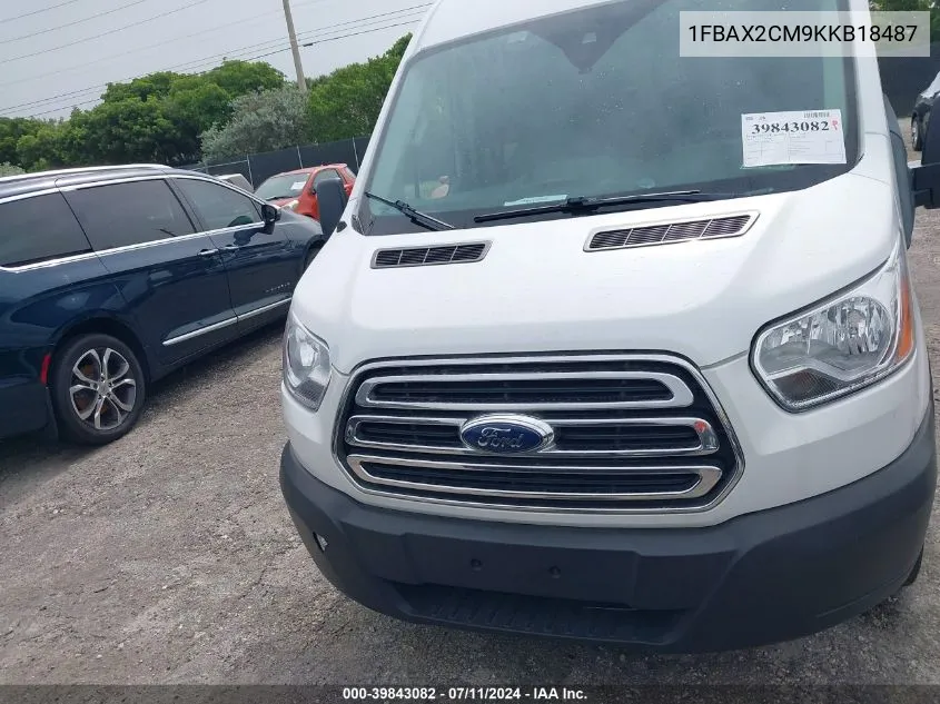 1FBAX2CM9KKB18487 2019 Ford Transit-350 Xlt