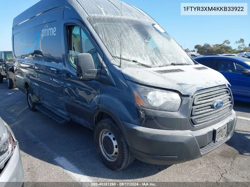 2019 Ford Transit-250 VIN: 1FTYR3XM4KKB33922 Lot: 40351260