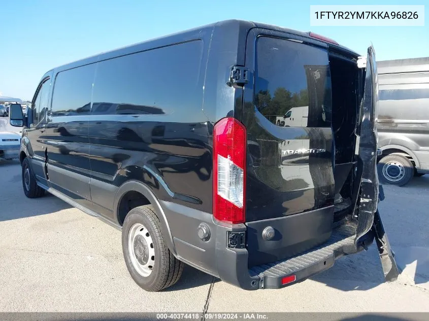 2019 Ford Transit-250 VIN: 1FTYR2YM7KKA96826 Lot: 40374418