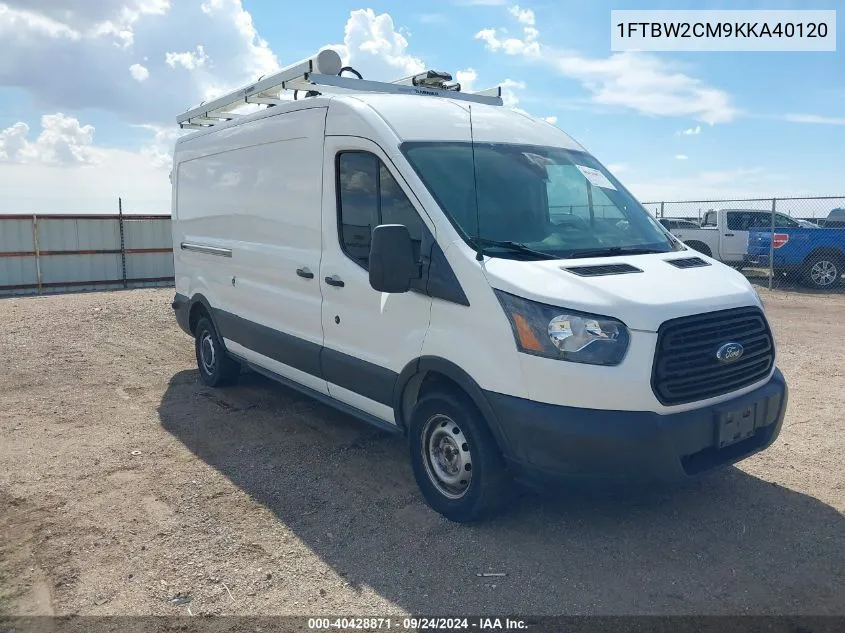 2019 Ford Transit-350 VIN: 1FTBW2CM9KKA40120 Lot: 40428871