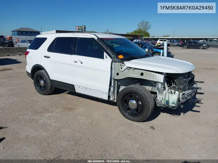 1FM5K8AR7KGA29450 2019 Ford Police Interceptor Utility