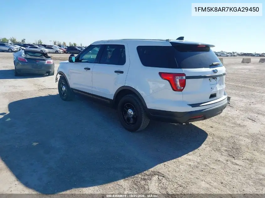 1FM5K8AR7KGA29450 2019 Ford Police Interceptor Utility