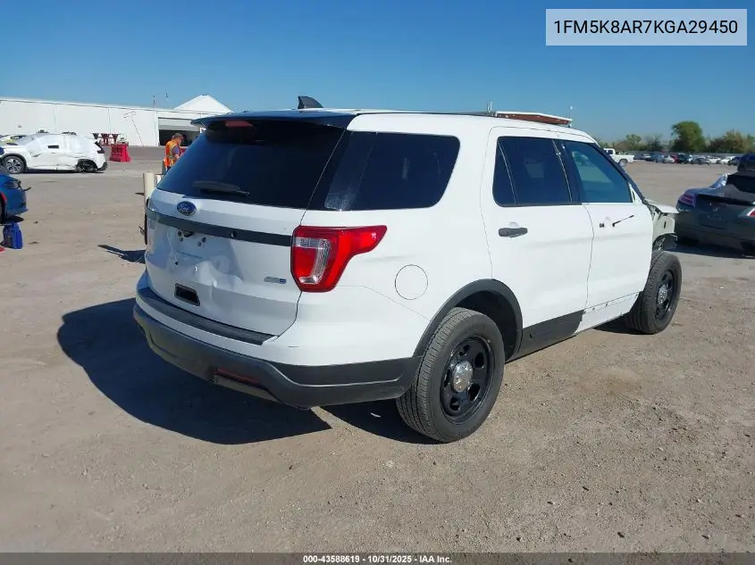 1FM5K8AR7KGA29450 2019 Ford Police Interceptor Utility