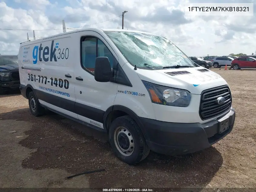 1FTYE2YM7KKB18321 2019 Ford Transit-150