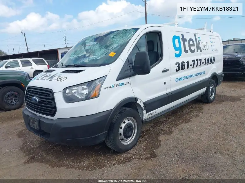 1FTYE2YM7KKB18321 2019 Ford Transit-150