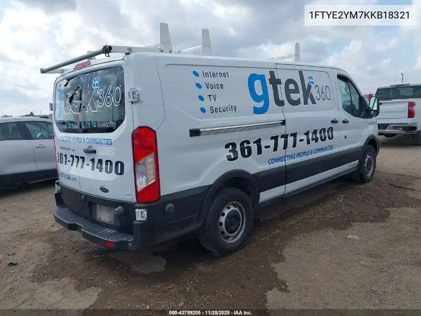 1FTYE2YM7KKB18321 2019 Ford Transit-150