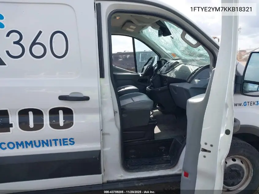 1FTYE2YM7KKB18321 2019 Ford Transit-150