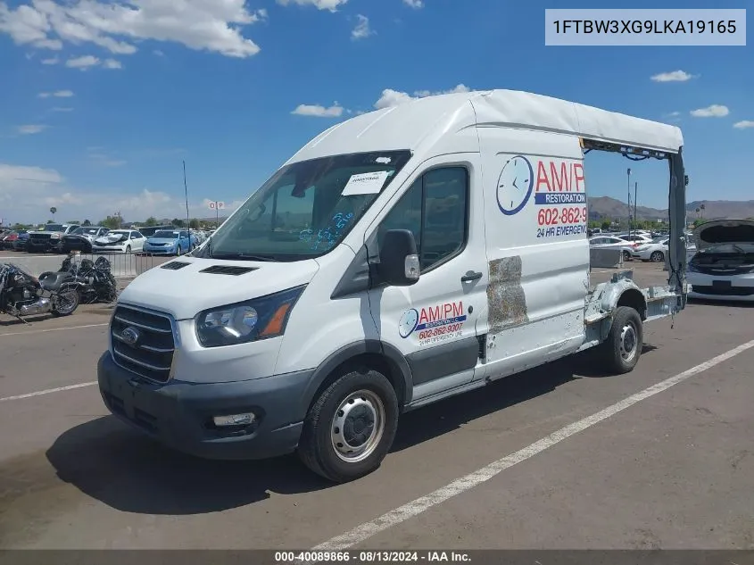 2020 Ford Transit-350 Cargo Van VIN: 1FTBW3XG9LKA19165 Lot: 40089866