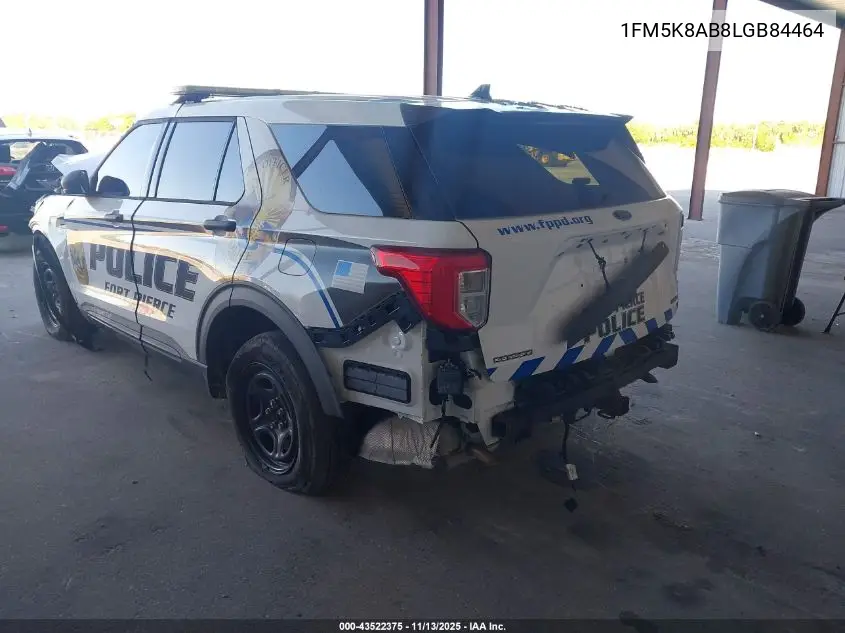 1FM5K8AB8LGB84464 2020 Ford Police Interceptor Utility