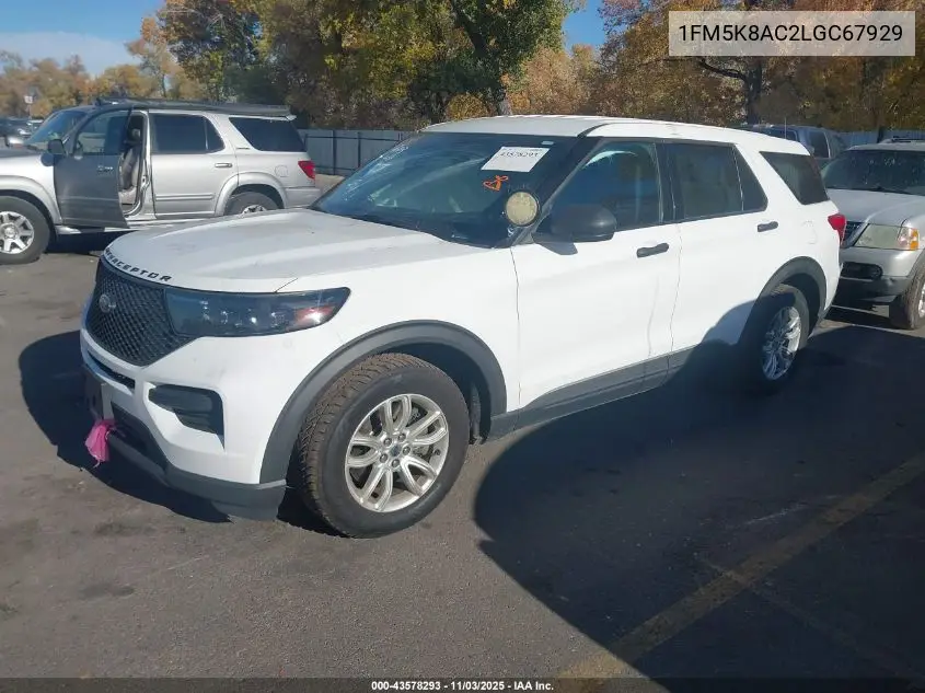 1FM5K8AC2LGC67929 2020 Ford Police Interceptor Utility