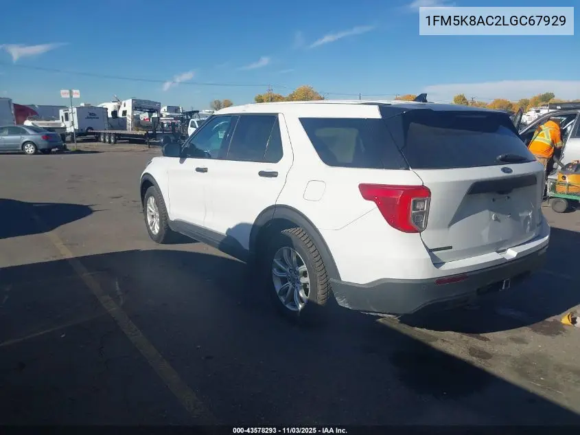 1FM5K8AC2LGC67929 2020 Ford Police Interceptor Utility