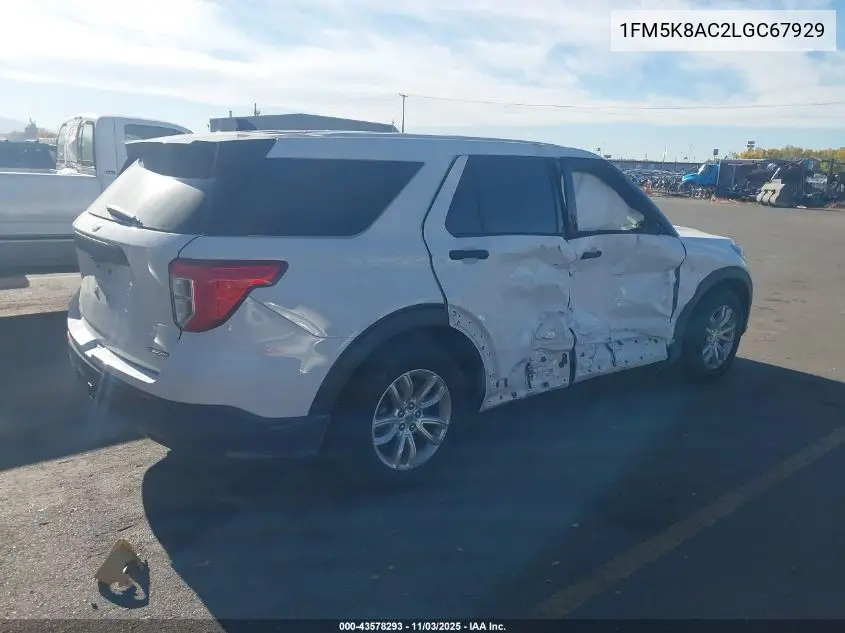 1FM5K8AC2LGC67929 2020 Ford Police Interceptor Utility