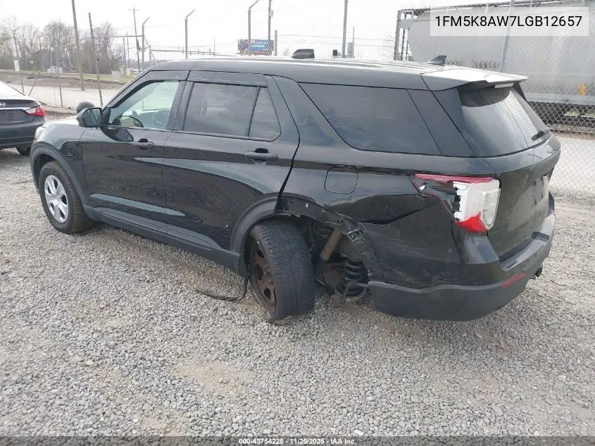 1FM5K8AW7LGB12657 2020 Ford Police Interceptor Utility