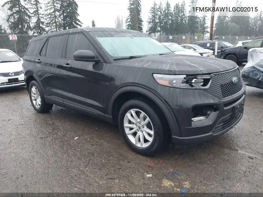 1FM5K8AW1LGC02015 2020 Ford Police Interceptor Utility