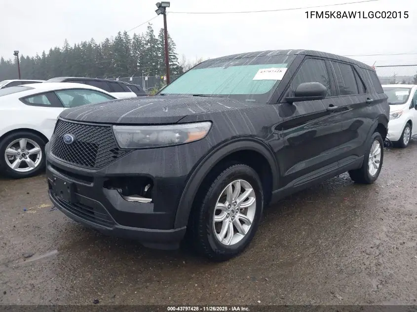 1FM5K8AW1LGC02015 2020 Ford Police Interceptor Utility