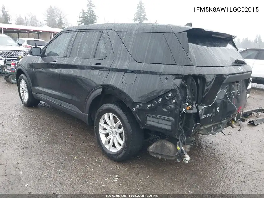 1FM5K8AW1LGC02015 2020 Ford Police Interceptor Utility