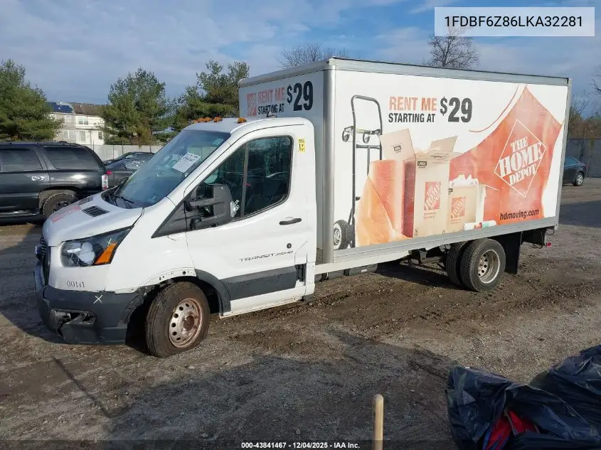 1FDBF6Z86LKA32281 2020 Ford Transit-350 Cab
