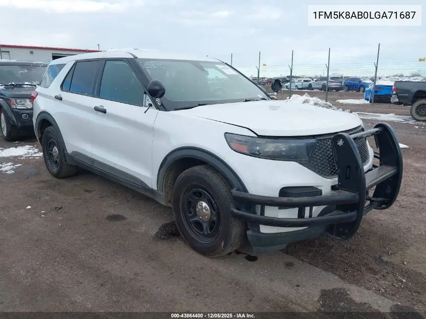 1FM5K8AB0LGA71687 2020 Ford Police Interceptor Utility