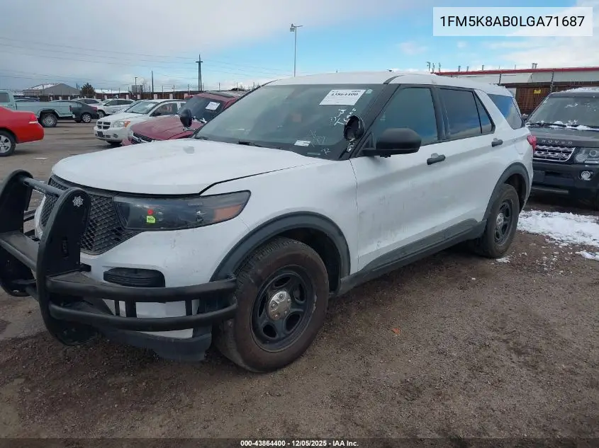 1FM5K8AB0LGA71687 2020 Ford Police Interceptor Utility