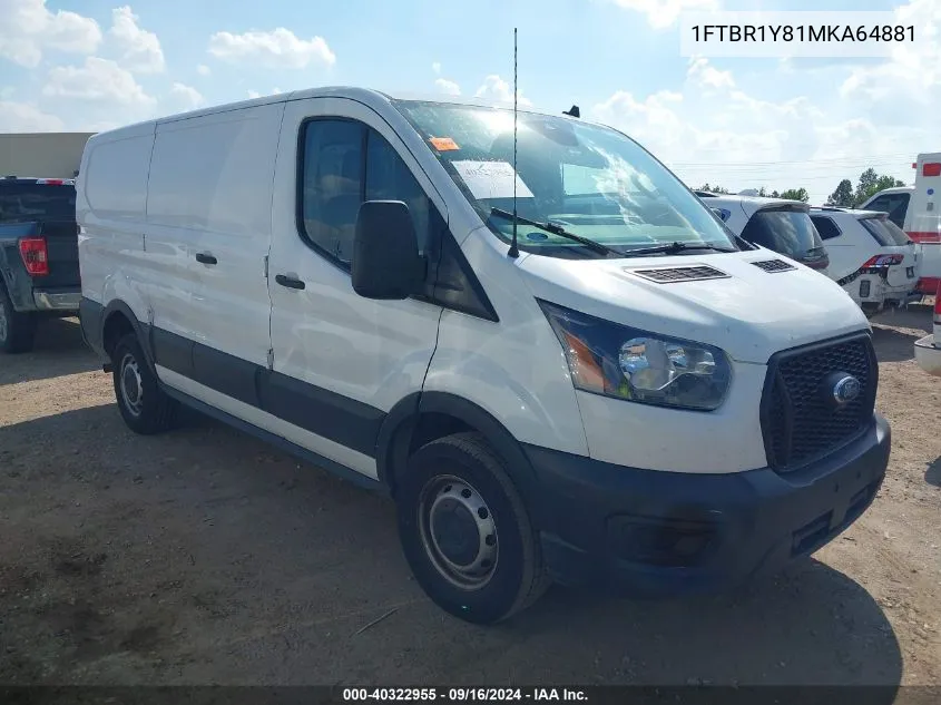 2021 Ford Transit-250 VIN: 1FTBR1Y81MKA64881 Lot: 40322955