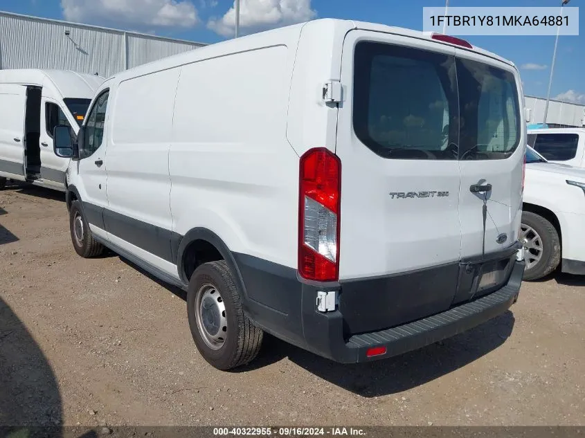 1FTBR1Y81MKA64881 2021 Ford Transit-250