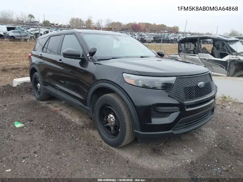 1FM5K8AB0MGA64868 2021 Ford Police Interceptor Utility