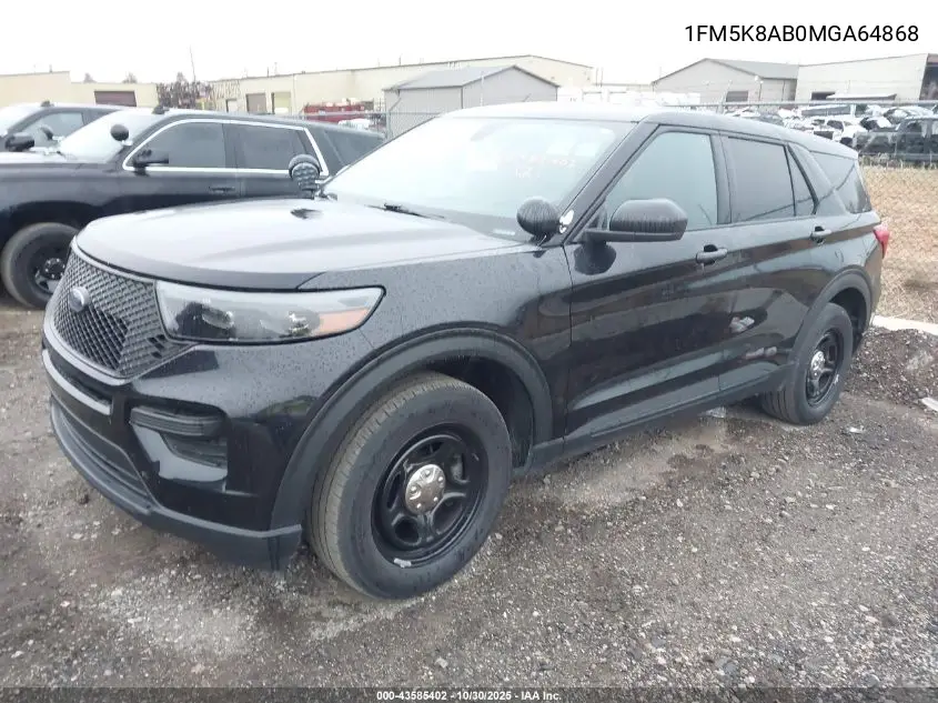 1FM5K8AB0MGA64868 2021 Ford Police Interceptor Utility