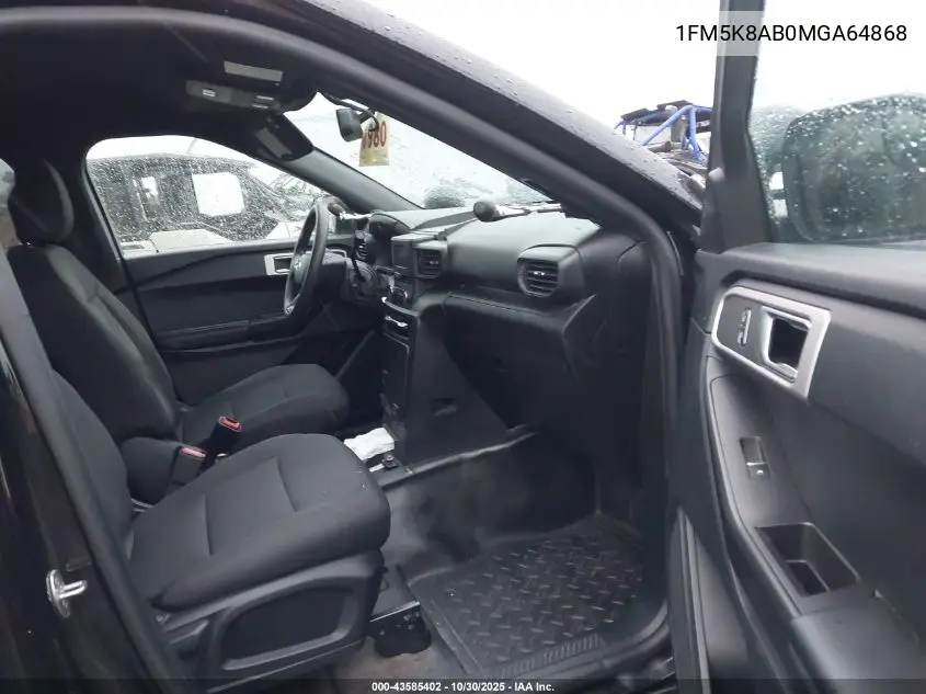 1FM5K8AB0MGA64868 2021 Ford Police Interceptor Utility