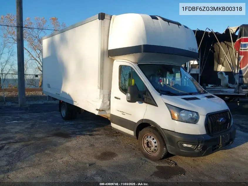 1FDBF6ZG3MKB00318 2021 Ford Transit-350 Cab