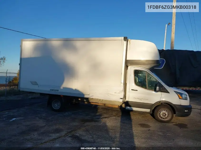 1FDBF6ZG3MKB00318 2021 Ford Transit-350 Cab