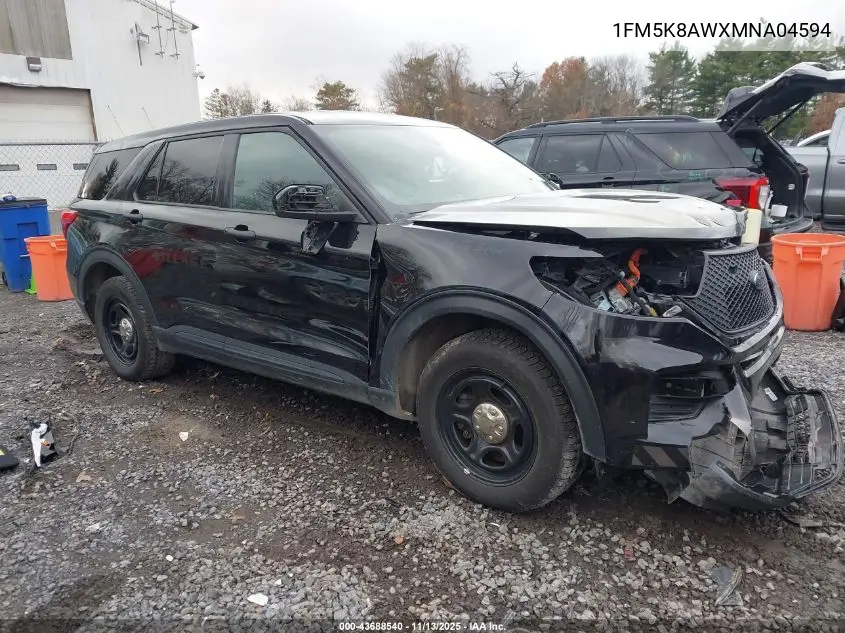 1FM5K8AWXMNA04594 2021 Ford Police Interceptor Utility