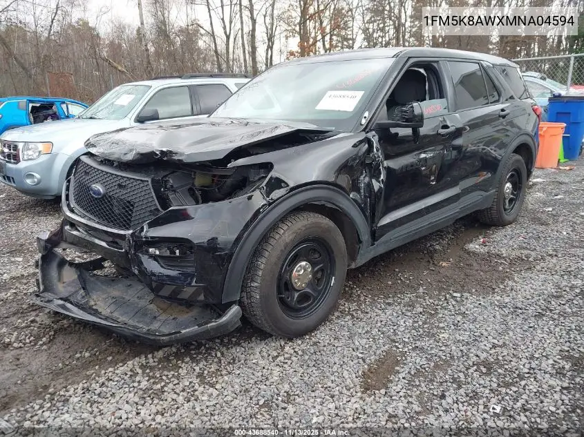1FM5K8AWXMNA04594 2021 Ford Police Interceptor Utility