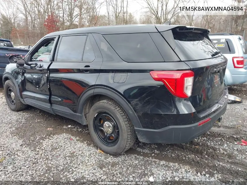 1FM5K8AWXMNA04594 2021 Ford Police Interceptor Utility