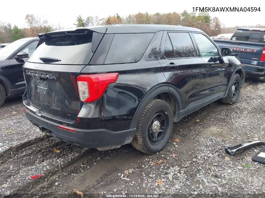 1FM5K8AWXMNA04594 2021 Ford Police Interceptor Utility