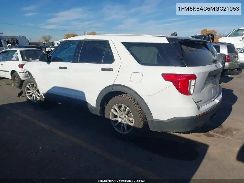 1FM5K8AC6MGC21053 2021 Ford Police Interceptor Utility