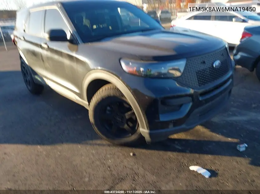 1FM5K8AW6MNA19450 2021 Ford Police Interceptor Utility