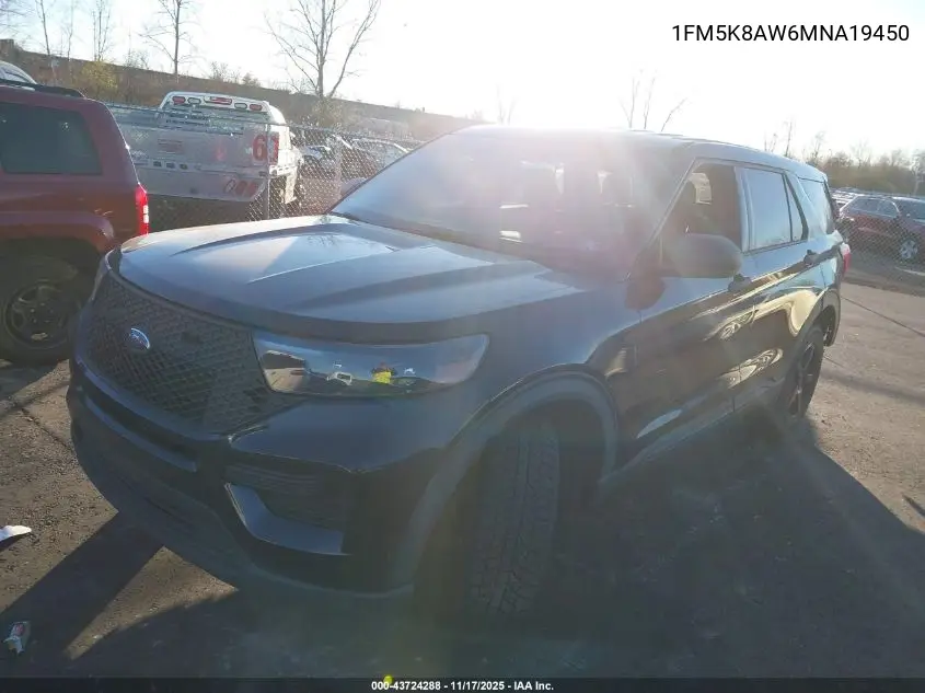 1FM5K8AW6MNA19450 2021 Ford Police Interceptor Utility
